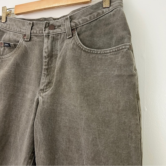 Vintage Lee Casuals Rigid Green Denim High Rise Fit Size 8 Women's - Picture 5 of 13